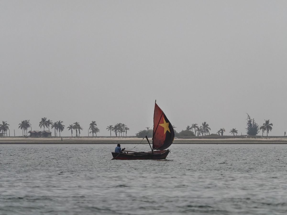 man in boat angola