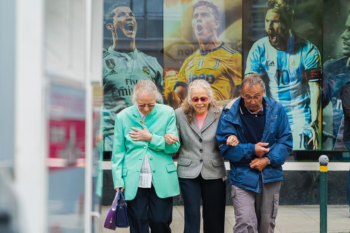 three elderly swiss people